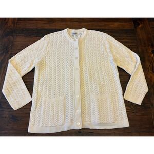 Vintage 70's Cuddle Knit Pocket Cardigan, Women's size XL